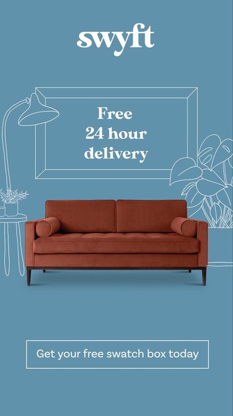 sofa, couch, loveseat, sectional, furniture, seating, living room furniture, free shipping, lifestyle, modern typography, calm, trustworthy, blue, brown